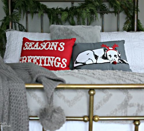Guest Bedroom Holiday Makeover | Christmas Bedroom Ideas | TodaysCreativeLife.com