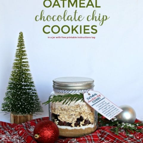 Oatmeal Cookie Mix in a Jar Recipe | DIY Gift idea | Gifts from the Kitchen | homemade Gift ideas for mason jar gifts | Edible Gifts | Oatmeal Chocolate Chip and Raisin Cookie Mix Recipe | TodaysCreativeLife.com