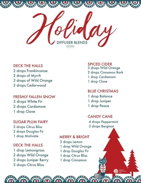 Essential Oil Holiday Diffuser Blends | TodaysCreativeLife.com