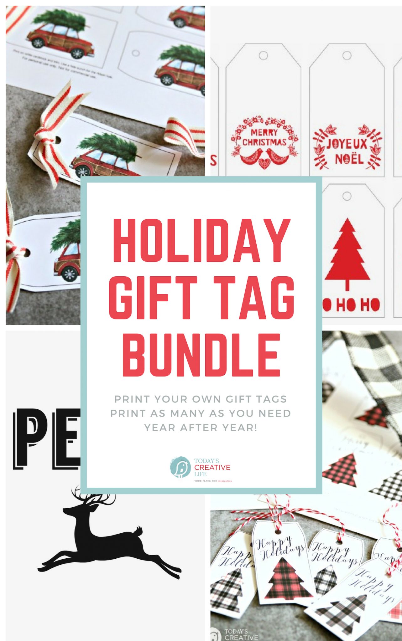 Holiday gift tag bundle