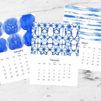 Free Printable 2019 Calendar | Shibori Inspired | Today's Creative Life