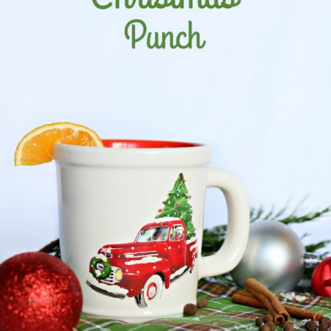 Slow Cooker Christmas Punch | Warm Holiday Punch made with juices and red hot candies | Crockpot Drinks | TodaysCreativeLIfe.com