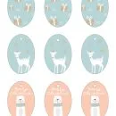 Coral and Blue Gift Tags | TodaysCreativeLife