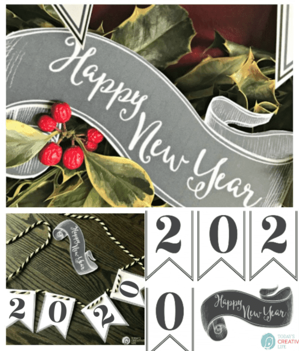 photo collage for New Years Eve holiday decor