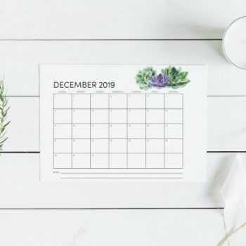 Print your own Calendar 2019 | TodaysCreativeLife.com