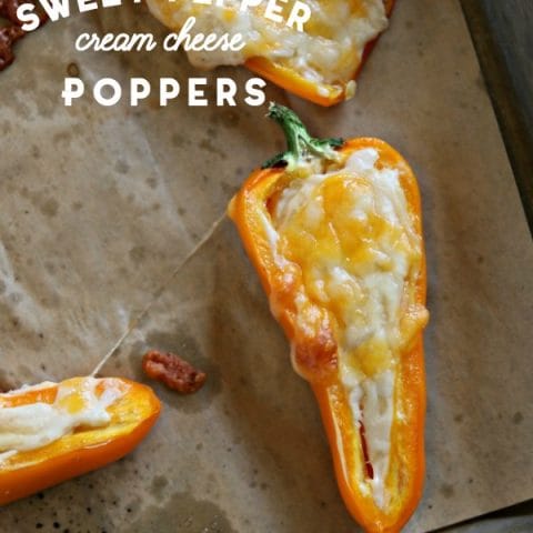 Cheesy Sweet Pepper Poppers | Easy Appetizer Recipe ideas | Roasted sweet peppers | Football game day food | Super Bowl finger foods | TodaysCreativeLife.com