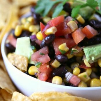 Black Bean and Corn Salsa with Avocado Recipe | Party Food | Dip Recipes | TodaysCreativeLife.com