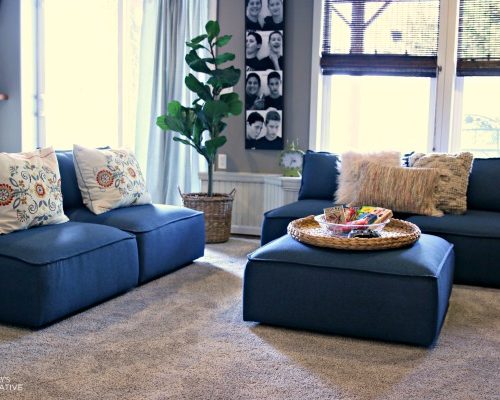 Finished Basement Decorating for Teens | Teen Hangout Decorating ideas on a budget | TodaysCreativeLife.com