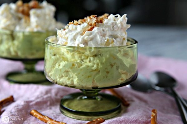 Pineapple Pretzel Fluff Salad or Dip | Easter Side dish | Sweet Dessert Recipe | TodaysCreativeLife.com