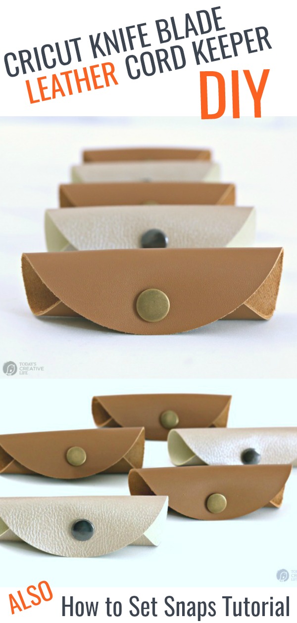 DIY Leather Cord Keeper - Cricut Maker Knife Blade Project | Today's ...