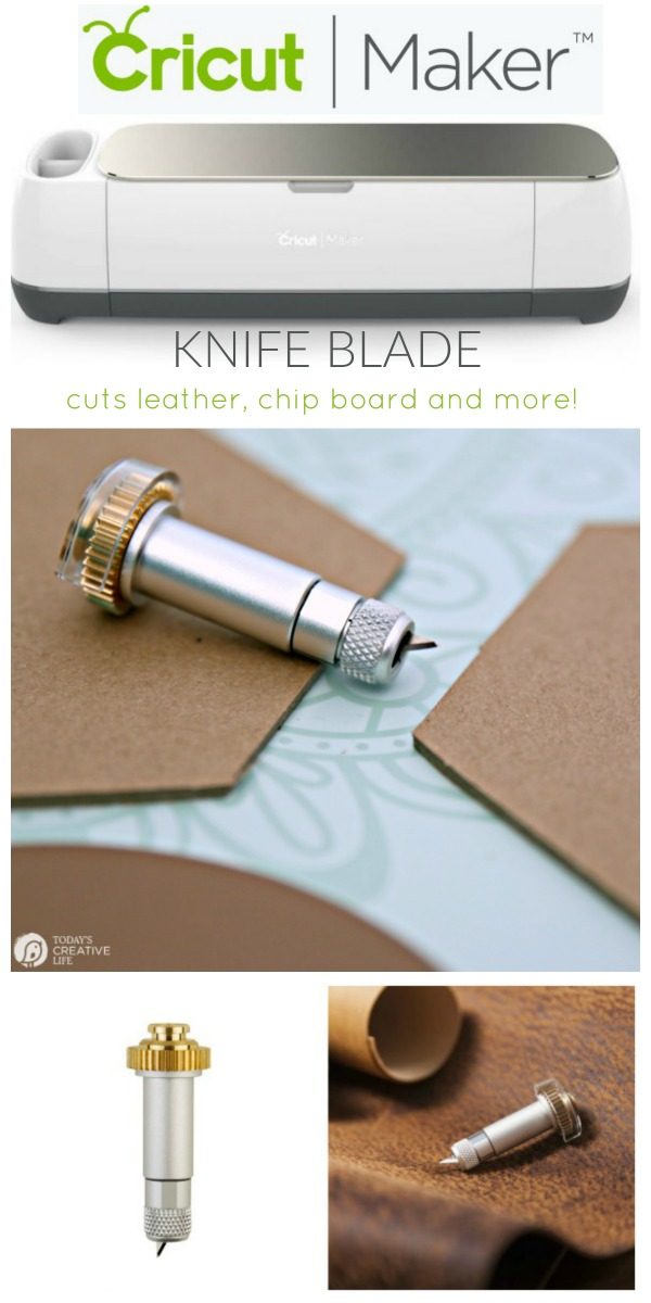 Cricut Maker Knife Blade | What can you cut with the knife blade? Cricut Projects | Cut leather, chipboard, balsa wood and more | TodaysCreativeLife.com
