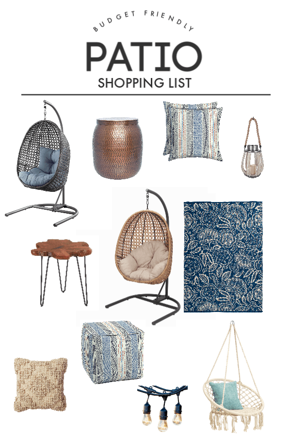 Decorating for Spring Patio Shopping List | Budget-Friendly | todayscreativelife.com