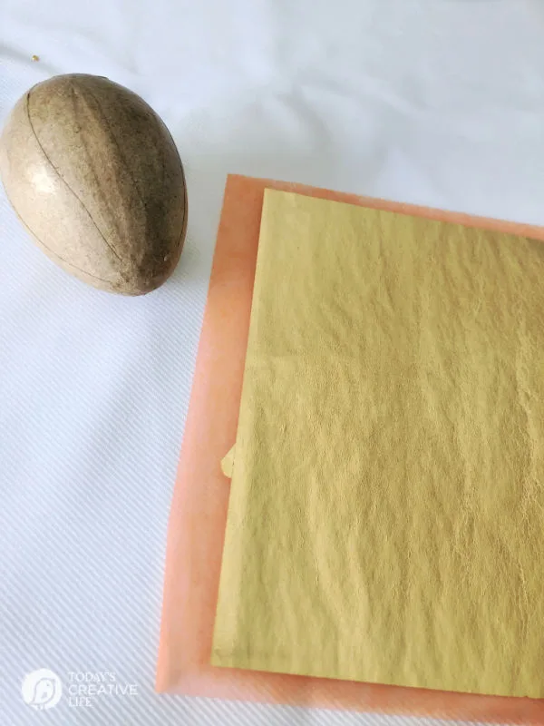 Gold Leafing Sheets DIY Easter Egg | TodaysCreativeLife.com