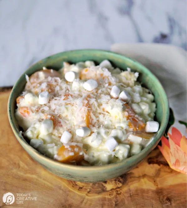 Coconut Creamy Mandarin Salad | todayscreativelife.com