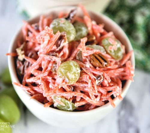 Classic Pina Colada Carrot Salad Recipe | TodaysCreativeLife.com