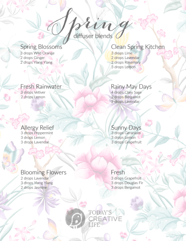 Spring Essential Oil Diffuser Blends