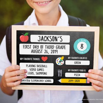 Printable Sign for Back to School
