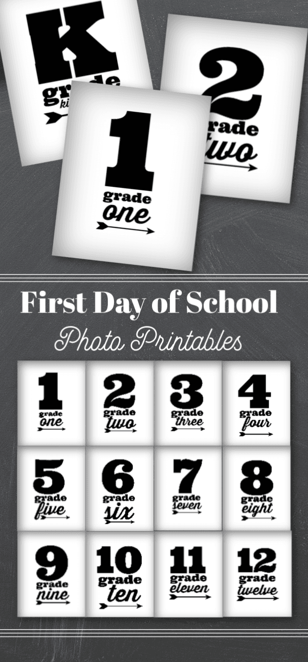 Printable signs for the first day of school | todayscreativelife.com