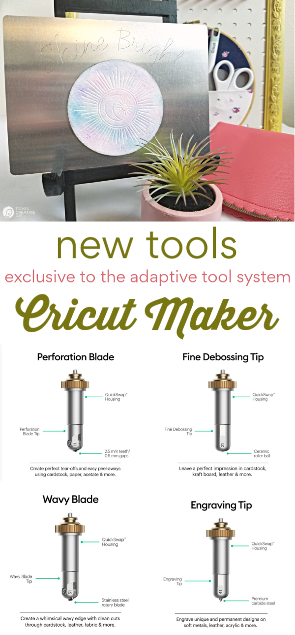 Image of cricut maker tools with descriptions