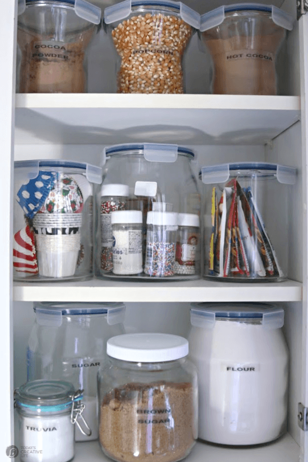 organized kitchen cabinet