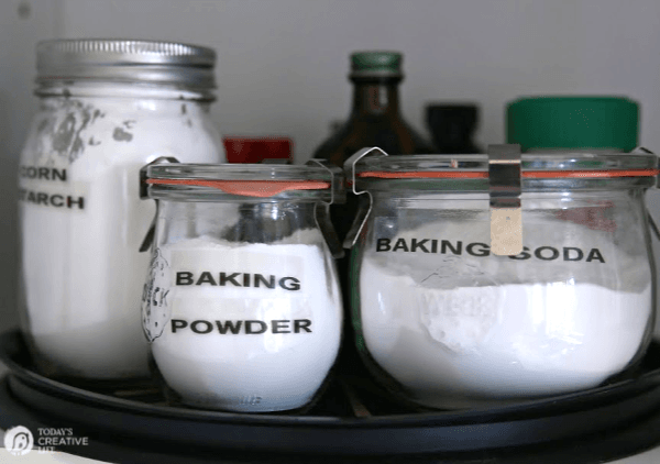 Weck glass jars with baking supplies