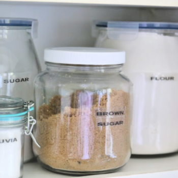 Pantry Jars with Flour and Sugar