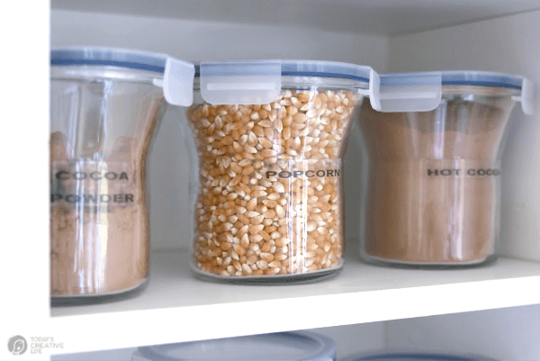 jars with popcorn