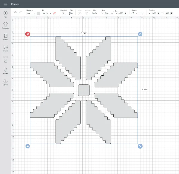Snowflake in Cricut Design Space