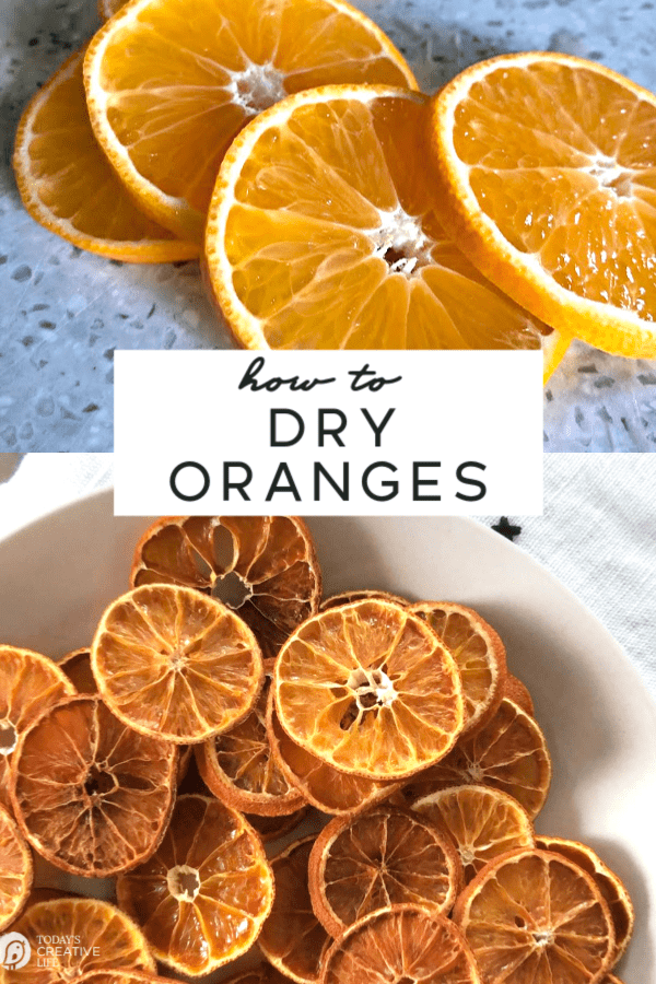 Photo collage with oranges and dried oranges 