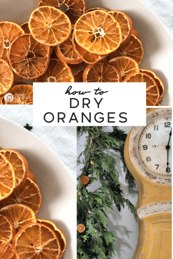 Photo collage of dried orange slices 