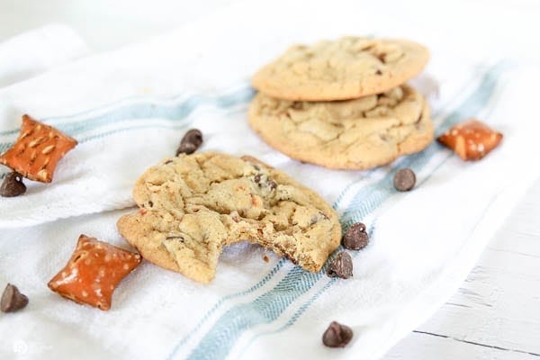 Cookies on a cloth napkin