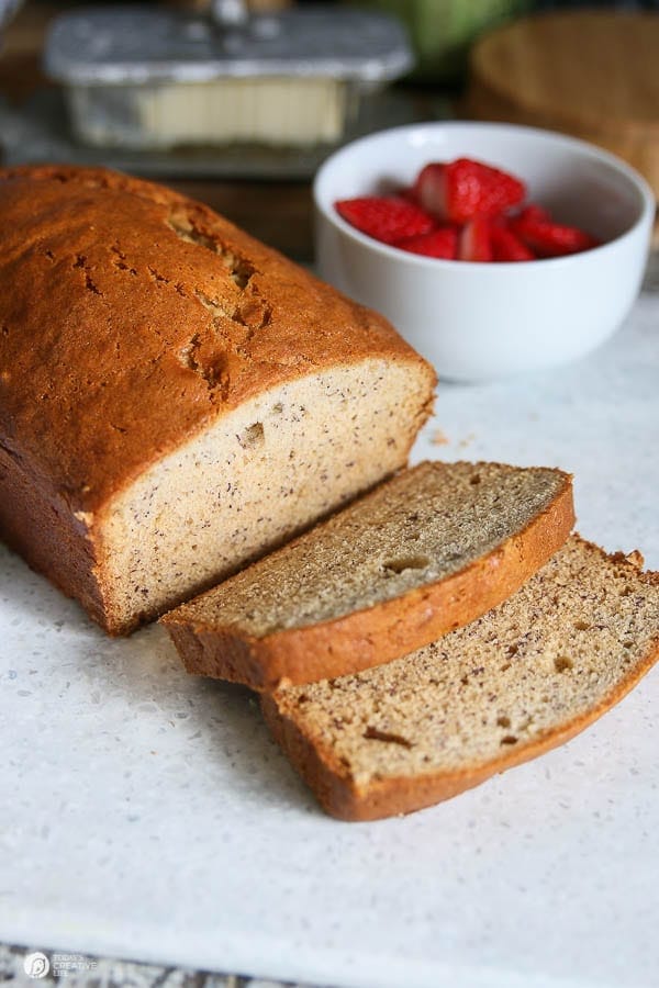 Loaf of banana bread