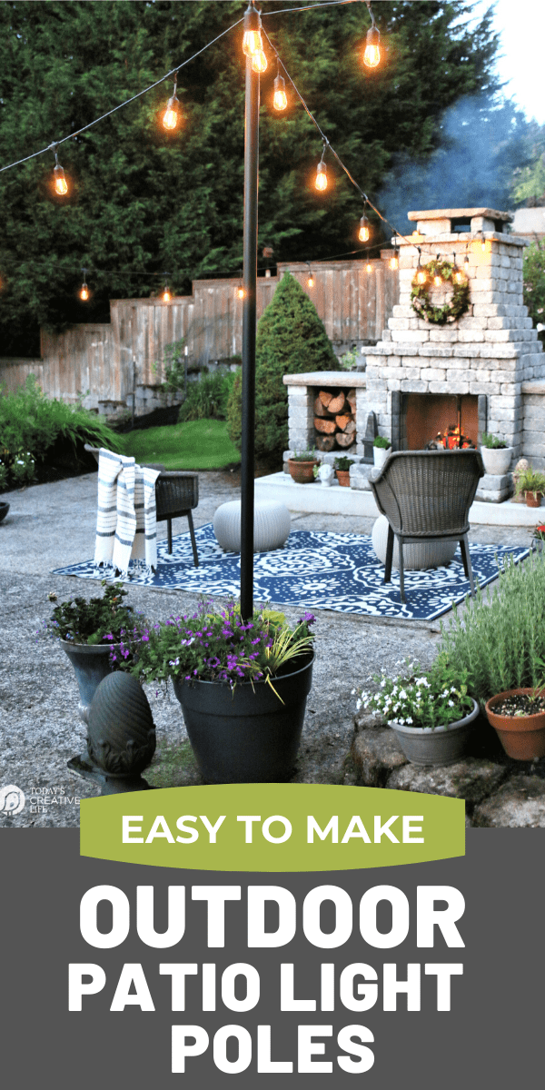 backyard pole string lights