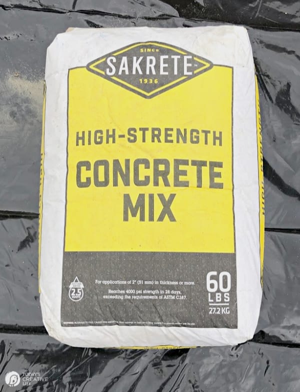 bag of concrete for making Poles for Outdoor Lights