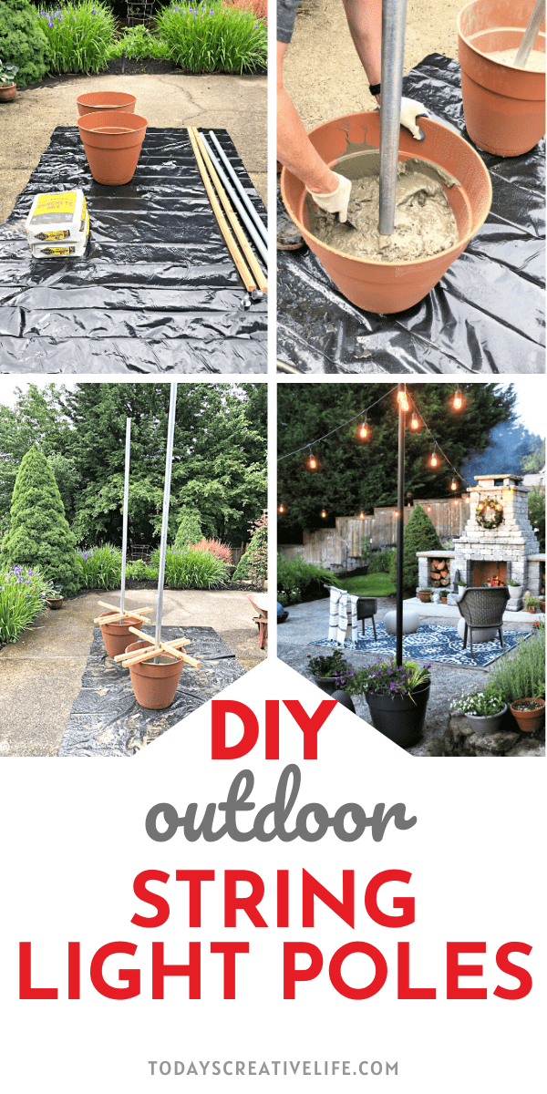 Easy DIY String Light Poles Tutorial Jessica Welling Interiors ...