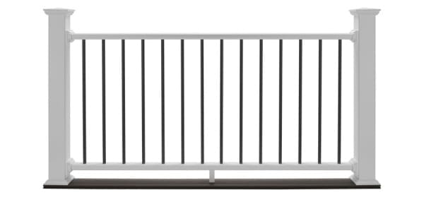 White deck railing product. 