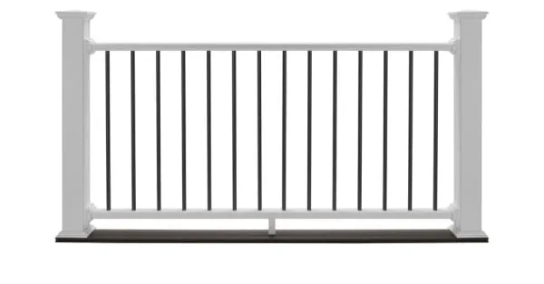 White deck railing product. 