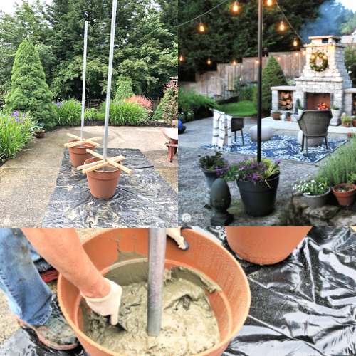 Poles For Outdoor Lights Today S, Patio Light Pole Diy