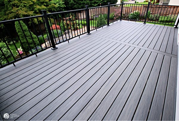 Composite Deck with Black Railings