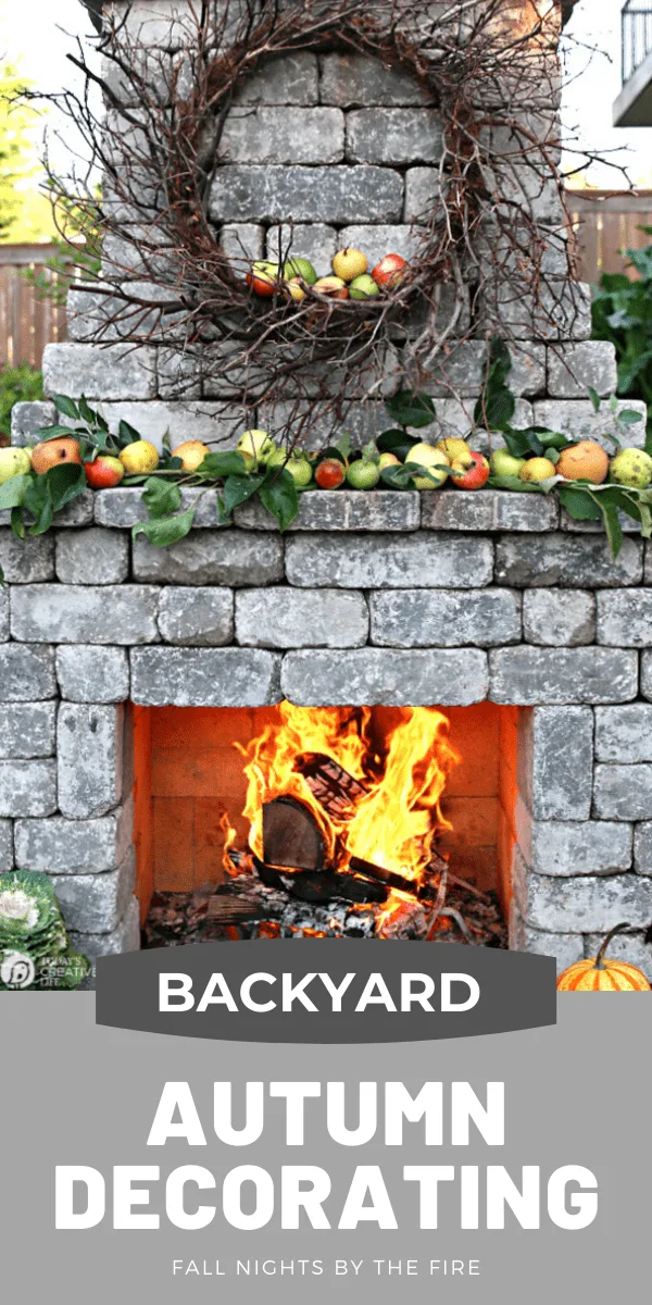 Photo collage for Backyard Autumn decorating 