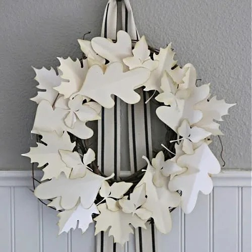 diy paper leaf wreath