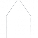 Gingerbread House Template. Outline shape of a gingerbread house