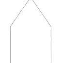 Gingerbread House Template. Outline shape of a gingerbread house