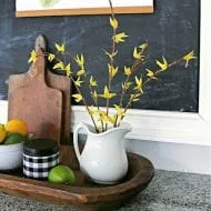 DIY Faux Forsythia Branches