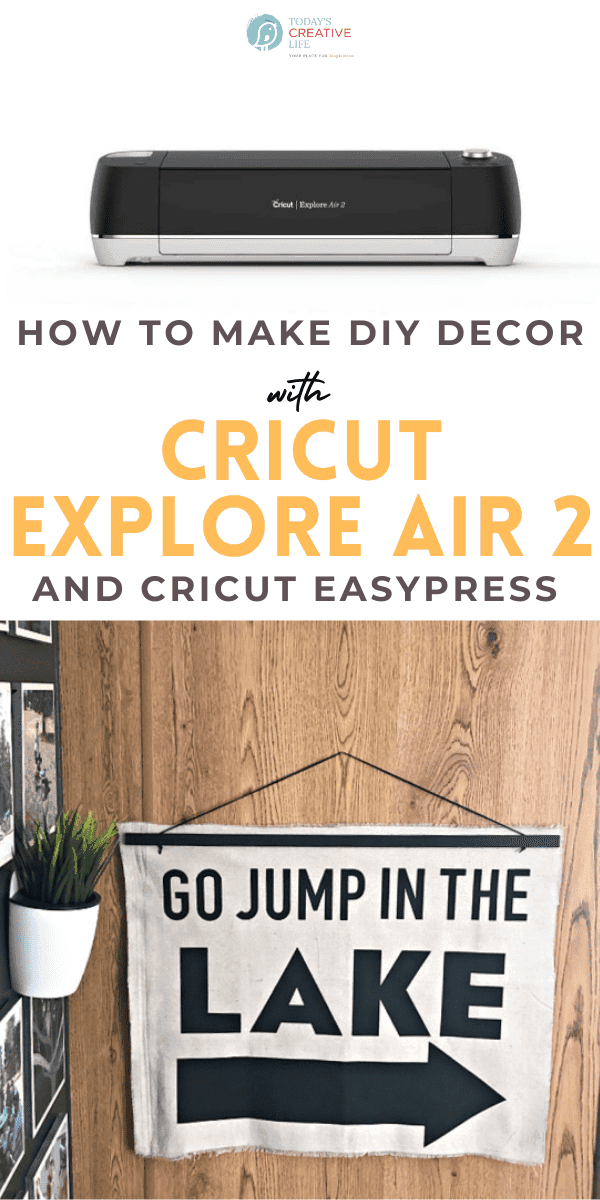 Cricut Craft Machine Project | Wall art made from canvas drop cloth.