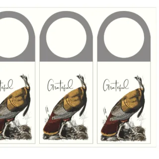 Printable Bottle Tags for Thanksgiving. Turkey images