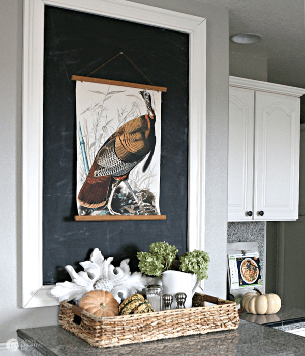 Thanksgiving Decor as a printable poster with a vintage turkey.