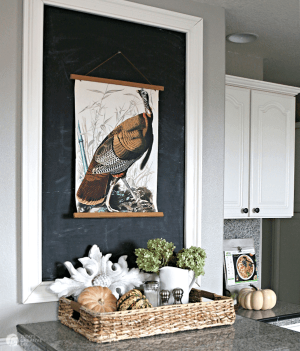 Thanksgiving Decor as a printable poster with a vintage turkey. 