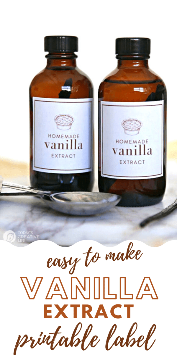 Recipe for Homemade Vanilla Extract - 2 brown bottles with vanilla extract