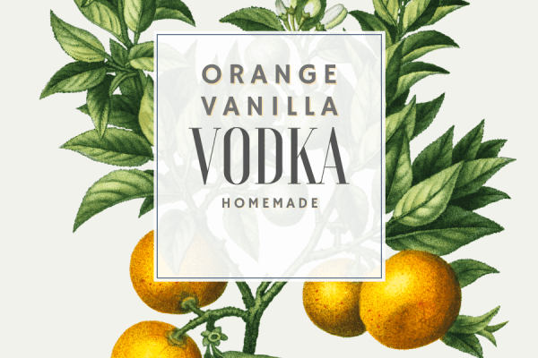 label for vanilla orange vodka